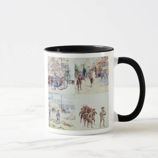 Four scenes from the Boer War, from a sketchbook, Mug (Right)