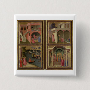 Four Scenes from the Life of St. Nicholas: St. Nic 15 Cm Square Badge