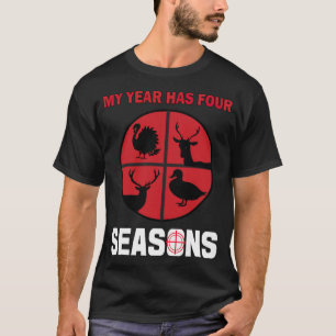 Four Season Animal Hunter Deer Turkey Duck golden T-Shirt