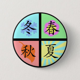 Four Seasons 6 Cm Round Badge
