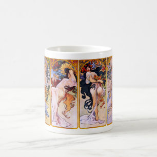 Four Seasons by Alphonse Mucha 1895 Coffee Mug