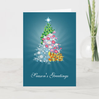 Four Seasons Greeting Card Blue
