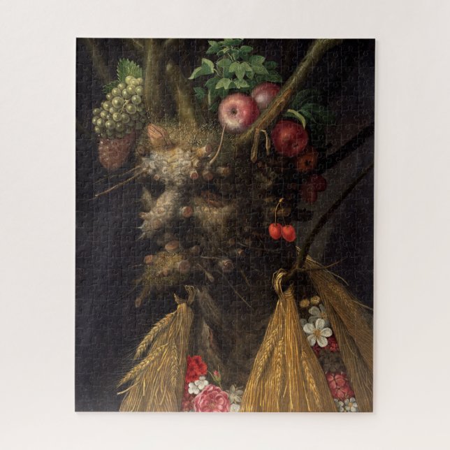 Four Seasons in One Head by Giuseppe Arcimboldo Jigsaw Puzzle (Vertical)