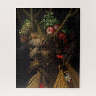 Four Seasons in One Head by Giuseppe Arcimboldo Jigsaw Puzzle