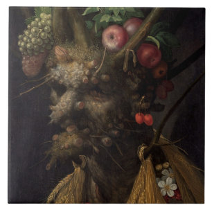 Four Seasons in the One Head, c.1590 2 Ceramic Tile
