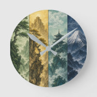 Four Seasons Mountain | Japanese Ink Landscape