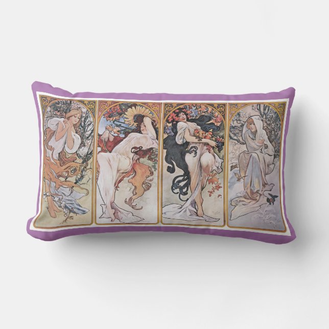 Four Seasons, Mucha Lumbar Cushion (Front)