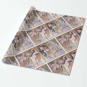 Four Seasons, Mucha Wrapping Paper