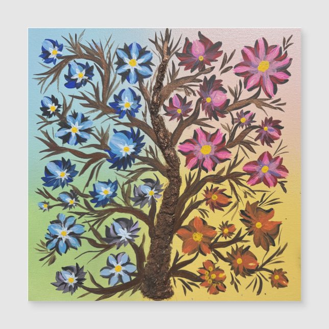 Four Seasons of Colour Magnetic Card (Front)