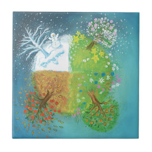 Four Seasons on Earth  Ceramic Tile