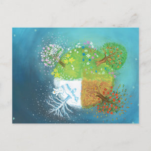 Four Seasons on Earth   Holiday Postcard