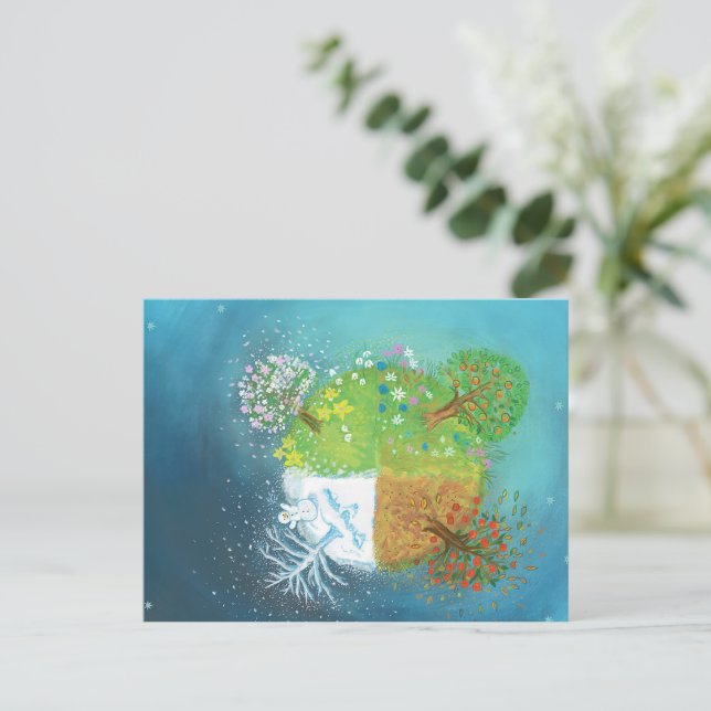 Four Seasons on Earth Postcard (Standing Front)