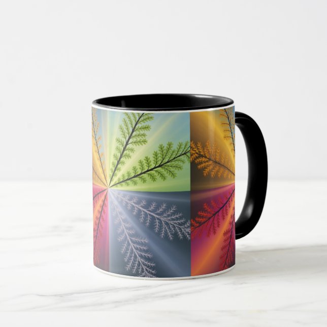 Four Seasons Tree Abstract Mug (Front Right)