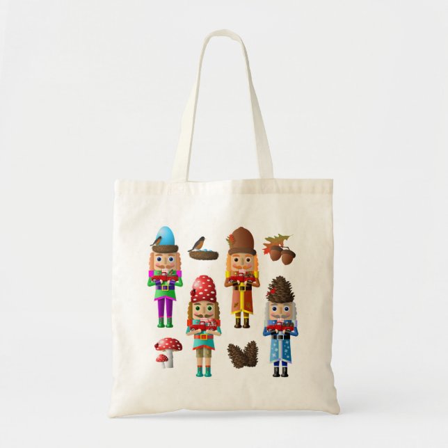Four Seasons Woodland Nutcrackers Tote Bag (Front)