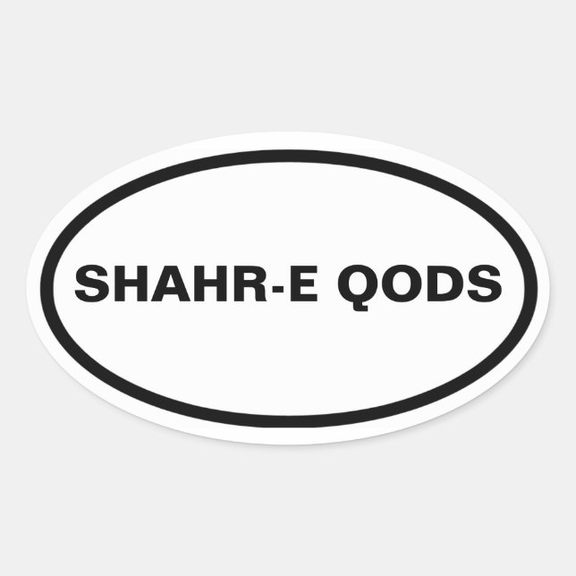 FOUR Shahr-e Qods Oval Sticker (Front)