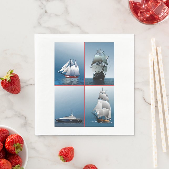 Four Ships Paper Napkins (Creator Uploaded)