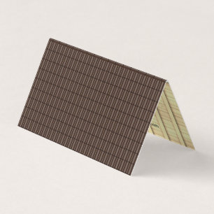 Four-Sided Roofing Construction Brown Roof Company Business Card