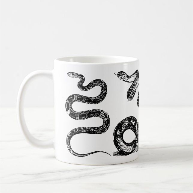Four Snakes Graphic Coffee Mug (Left)
