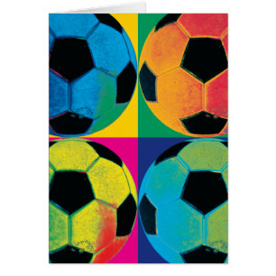 Four Soccer Balls in Different Colours