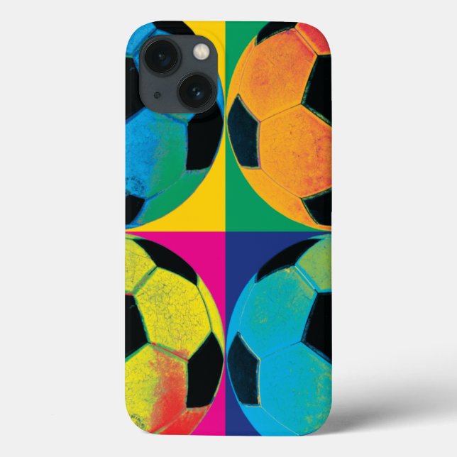 Four Soccer Balls in Different Colours Case-Mate iPhone Case (Back)