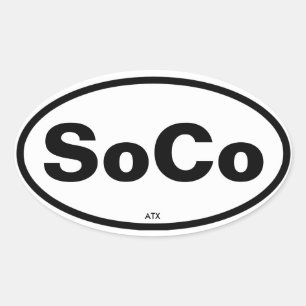 FOUR SoCo Oval Stickers