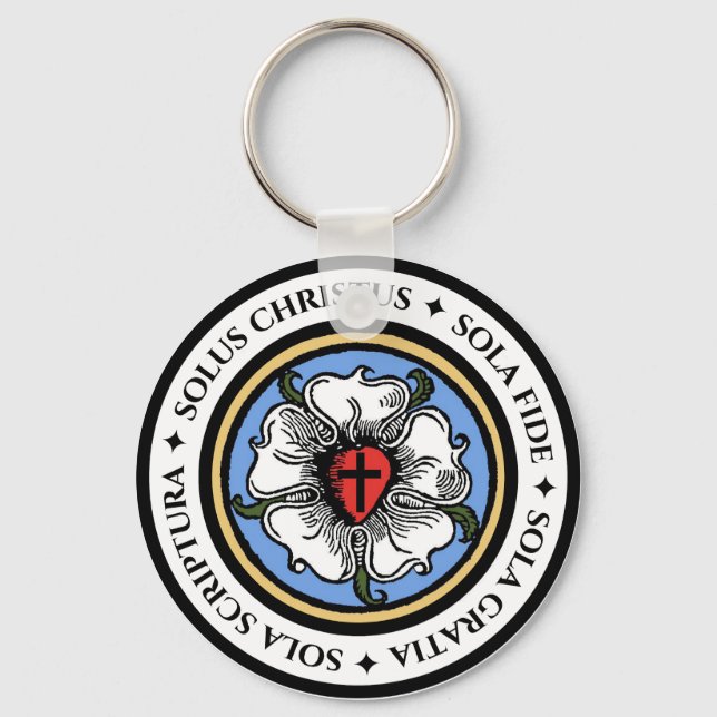 Four Solas - Lutheran Key Ring (Front)
