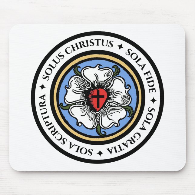 Four Solas - Lutheran Mouse Pad (Front)