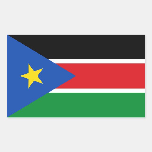 FOUR South Sudan National Flag Rectangular Sticker (Front)