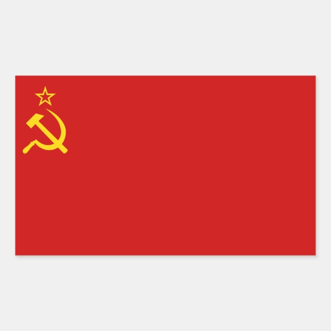 FOUR Soviet Union Flag Rectangular Sticker (Front)