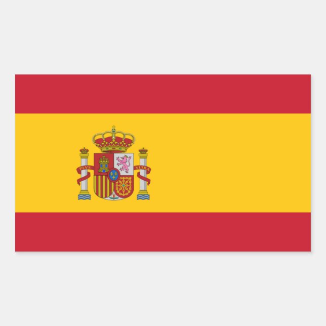FOUR Spain National Flag Rectangular Sticker (Front)