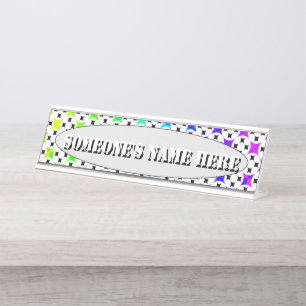 Four Star Circle by Kenneth Yoncich Desk Name Plate