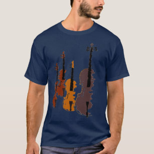 Four stylized Violins Violin Player T-Shirt