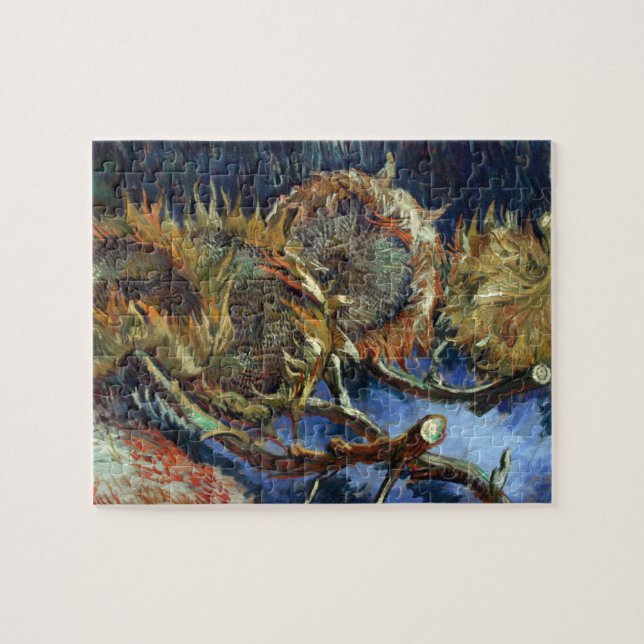 Four Sunflowes gone to Seed by Van Gogh Jigsaw Puzzle (Horizontal)