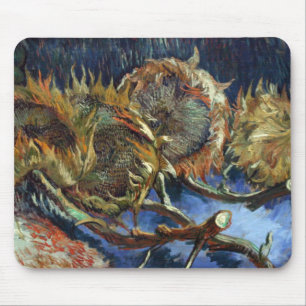 Four Sunflowes gone to Seed by Van Gogh Mouse Pad