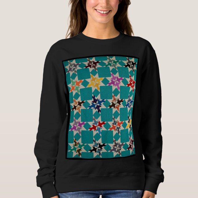 Four Swallows quilt Sweatshirt (Front)