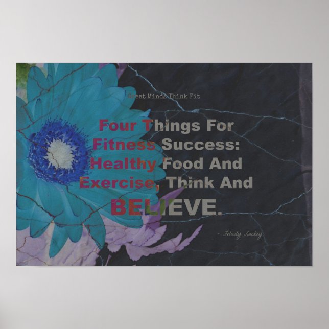 Four Things for Fitness Success Poster (Front)