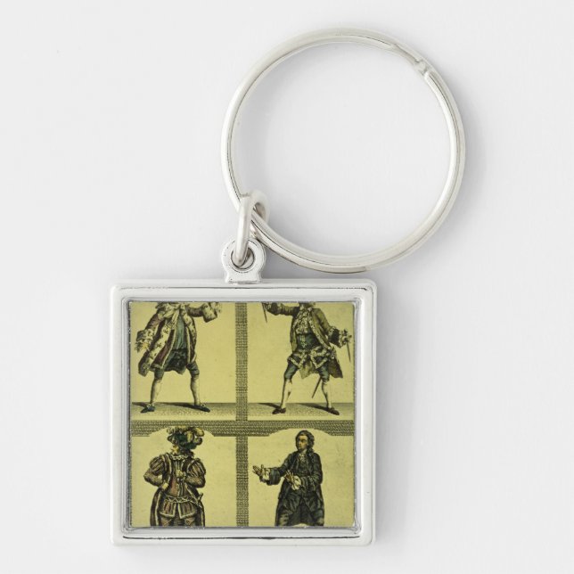 Four Tragic Roles Key Ring (Front)
