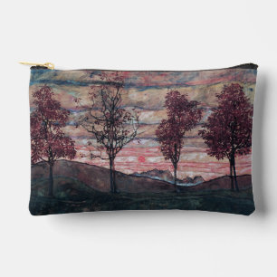 Four trees painting by Egon Schiele Accessory Pouch