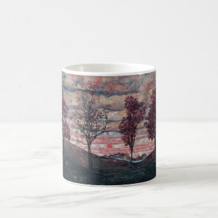 Four trees painting by Egon Schiele Coffee Mug