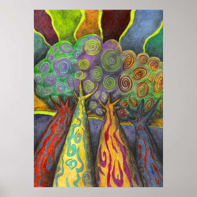 Four Trees Poster (Front)