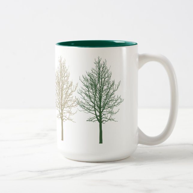 Four Trees Two-Tone Coffee Mug (Right)