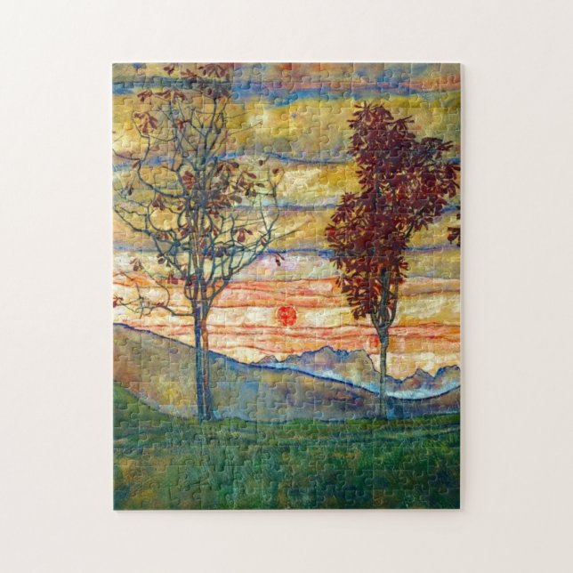 Four Tress Egon Schiele Jigsaw Puzzle (Vertical)