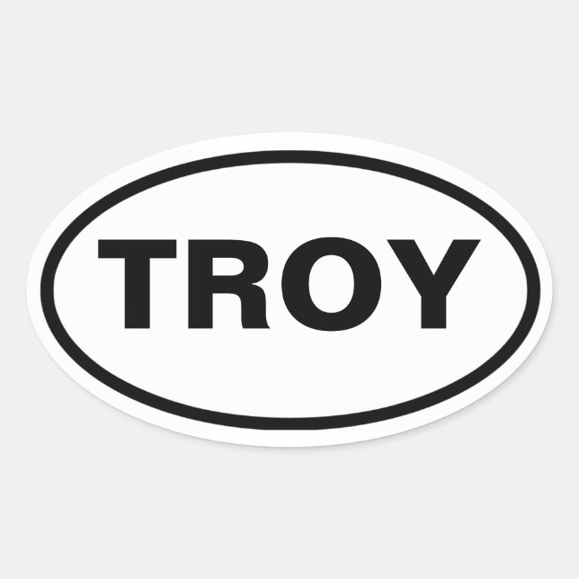 FOUR Troy, Alabama Oval Sticker (Front)