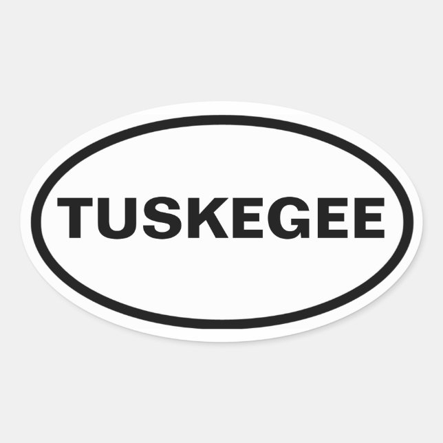 FOUR Tuskegee, Alabama Oval Sticker (Front)