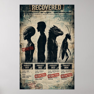 Four Types UFO Disclosure Lineup Poster