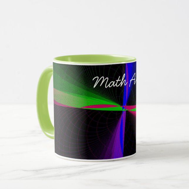Four-Way Geometric Wave Coffee Mug (Front Left)
