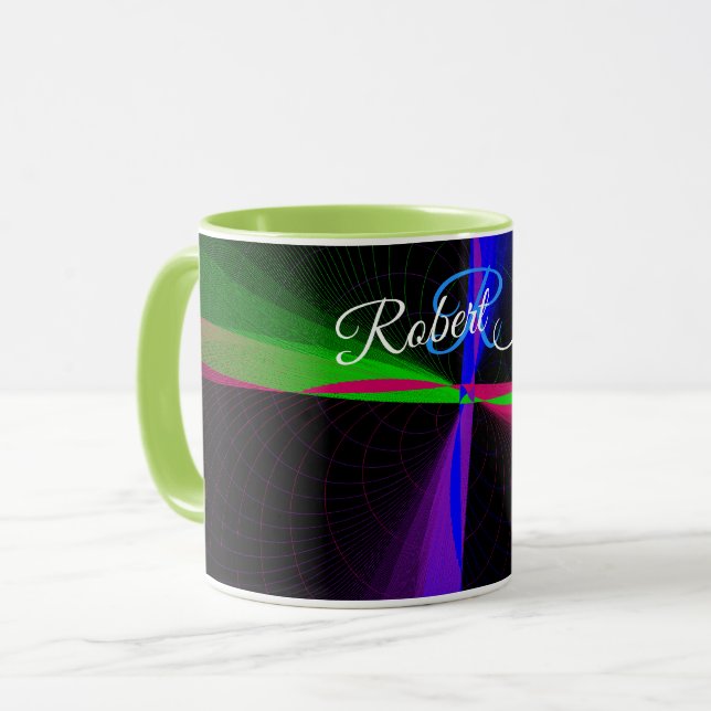 Four-Way Wave Geometric Coffee Mug (Front Left)