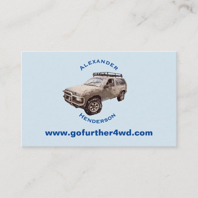 Four-wheel Drive Business Card (Front)