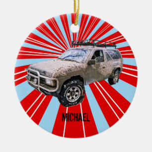 Four-wheel Drive Ceramic Ornament
