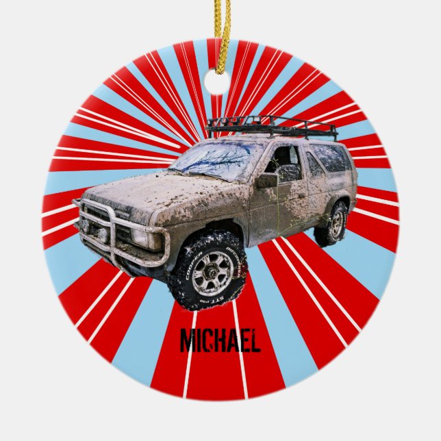 Four-wheel Drive Ceramic Ornament (Front)